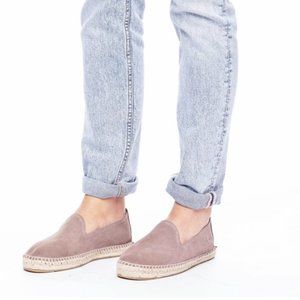 Manebi Hamptons Coco Brown Suede Espadrilles SZ 10